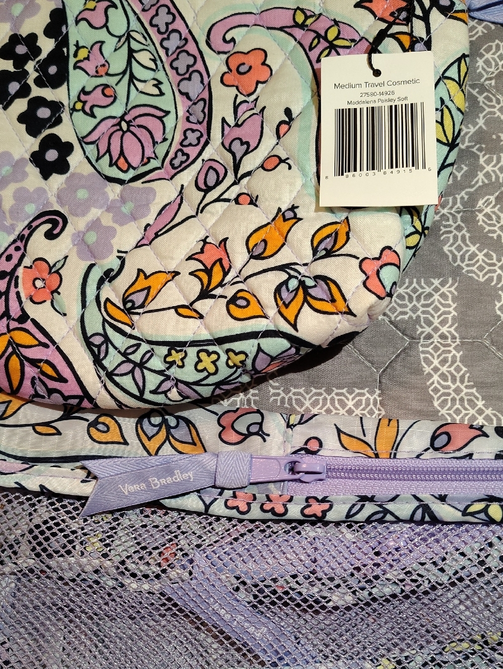 NWT Vera Bradley Maddalena Paisley Cosmetic Bag And Three Packing Cubes - Picture 9 of 9